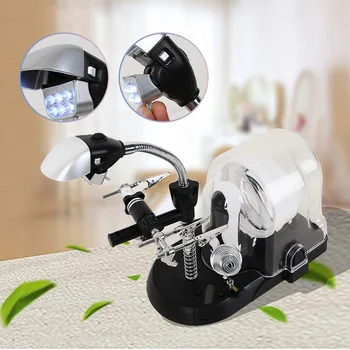 

Multifunctional Handheld and Desk Magnifier Lamp with Soldering Stand Holder and LED Light 110V/220V