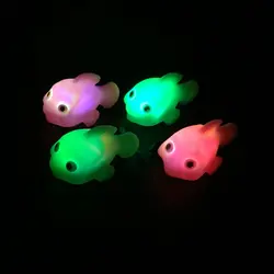 3D Золотая рыбка светодио дный Light детей игрушки воды Сенсор индукции купальный Ванна плавающий Совместимость светодио дный строительные