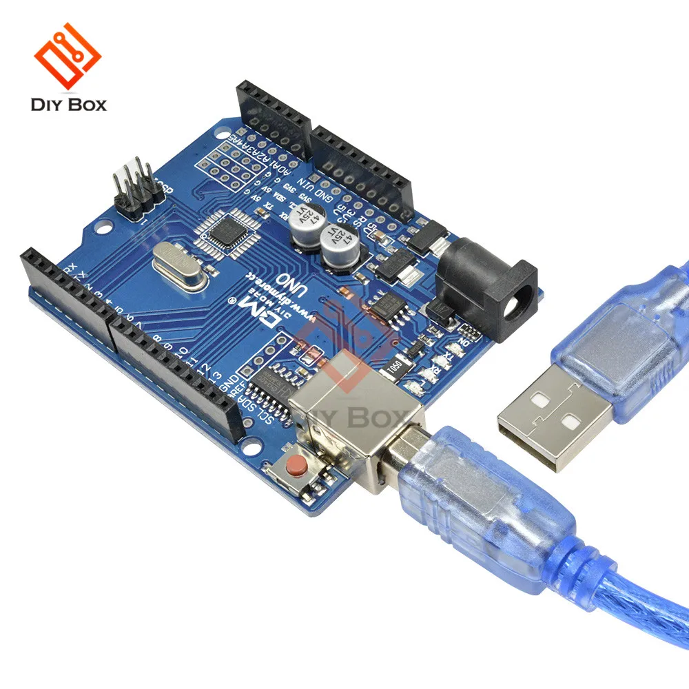 

UNO R3 Development Board MEGA328P CH340 CH340G Module Driver Shield With USB Cable Standard Pins Replace ATmega16U2 One