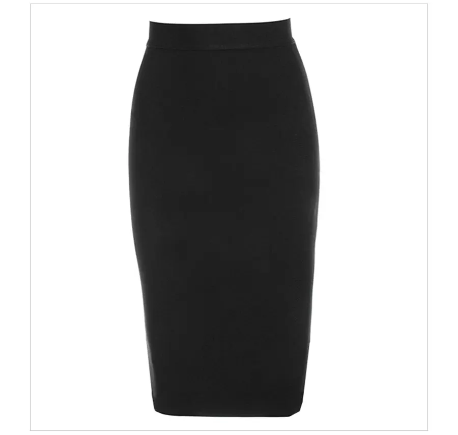 Suede High Waist Two-Way Zipper Through Pencil Midi Skirt | Uniqistic.com