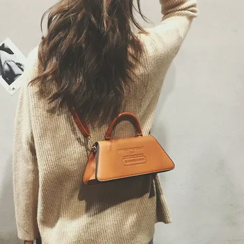 

Bag for women Retro Korean version of the chic trapezoidal small bag female letter handbags wild stereotype shoulder Messenger