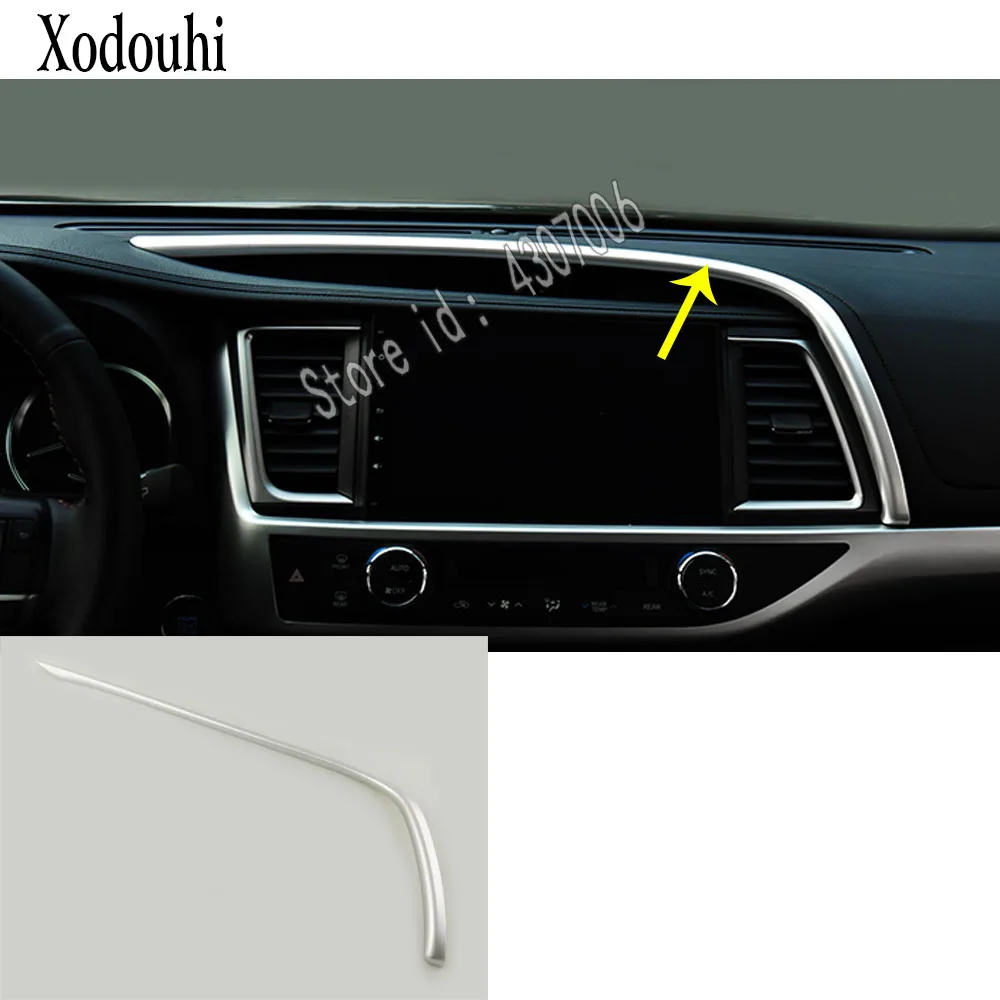 

For Toyota Highlander 2018 2019 car sticker styling Middle Console Central control navigation air-condition trim frame 1pcs