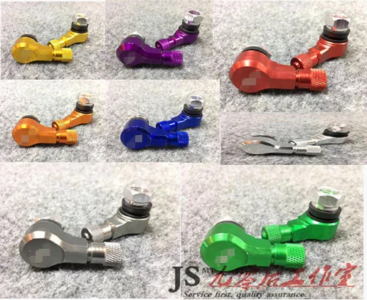 

CNC Aluminum Motorcycle 50CC-600CC Metal Gas Nozzle Degree Angle Valve Adaptor Tyre Valve Extension Valve Stem