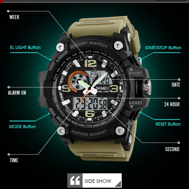 SKMEI Fashion Sports wielofunkcyjny Outdoor mężczyźni zegarki podwójny wyświetlacz cyfrowy kwarcowy chronograf zegarki na rękę Relogio męski tanie i dobre opinie Dual Display Wristwatches Quartz Wristwatches Alarm Back Light Water Resistant Multiple Time Zone Week Display Chronograph Shock Resistant Complete Calendar Swim Auto Date SKMEI Fashion Sports wielofunkcyjny Outdoor mężczyźni zegarki podwójny wyświetlacz cyfrowy kwarcowy chronograf zegarki na rękę Relogio męski tanie i dobre opinie Dual Display Wristwatches Quartz Wristwatches Alarm Back Light Water Resistant Multiple Time Zone Week Display Chronograph Shock Resistant Complete Calendar Swim Auto Date