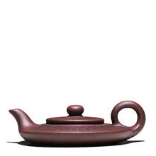 140 мл фиолетовые глиняные чайные горшки, Настоящий Китайский плоский чайник zisha для кунг-фу, знаменитый чайный набор ручной работы для подарка с безопасной посылка