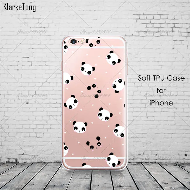 Cute Cartoon Animal Panda Case For Iphone X SE 5 5S 6 6S 7 8 Plus Transparent Silicone Phone Back Cover Coque Cute Cartoon Animal Panda Case For Iphone X SE 5 5S 6 6S 7 8 Plus Transparent Silicone Phone Back Cover Coque