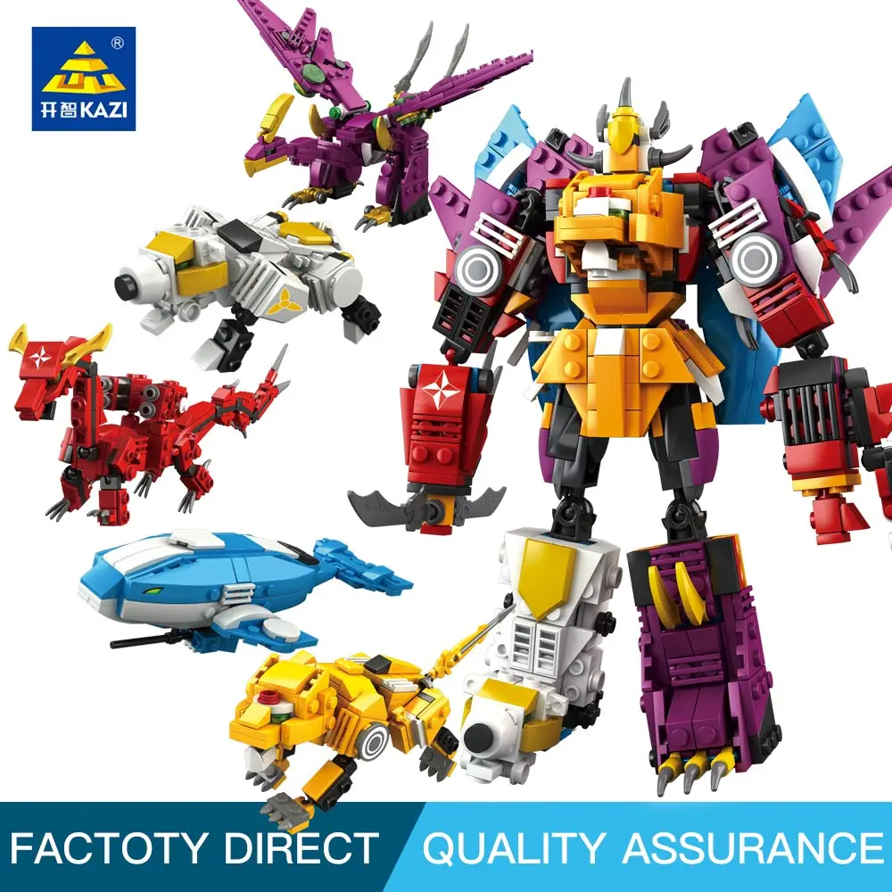 

KAZI 8069 Transformation building block Deformation Animal Combination 5 in 1 Assembled Model Bricks Compatible leg0 toys