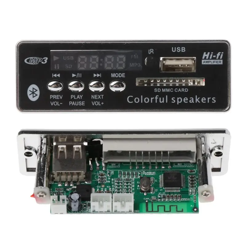 

Car Bluetooth MP3 Decoder Board Decoding Player Module Support FM Radio USB TF LCD MP3 WMA 10166