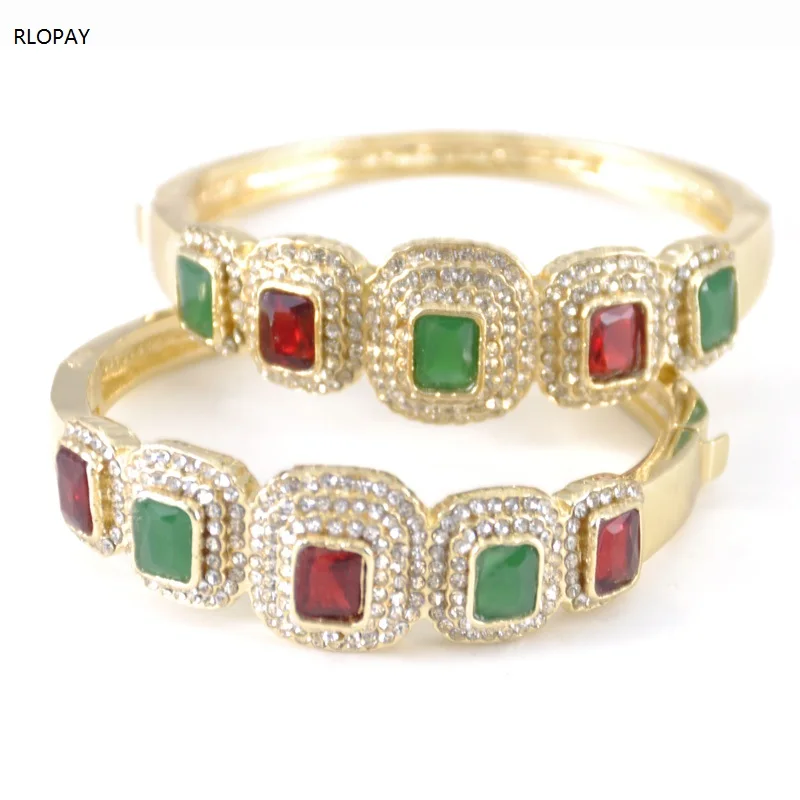Полный Камень Канал УСТАНОВКА золотой браслет марокканские ювелирные изделия Модные манжеты браслеты свадебные ювелирные изделия королевские подарки