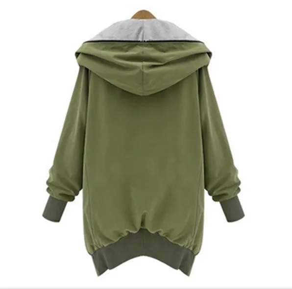 Fashion Casual Hooded Large Size Women Autumn Jackets Women Outerwear Coats