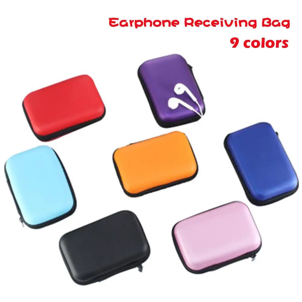 

Case Container Coin Headphone Protective Storage Box Colorful Headphone Case Travel Storage Bag For Earphone Data Cable