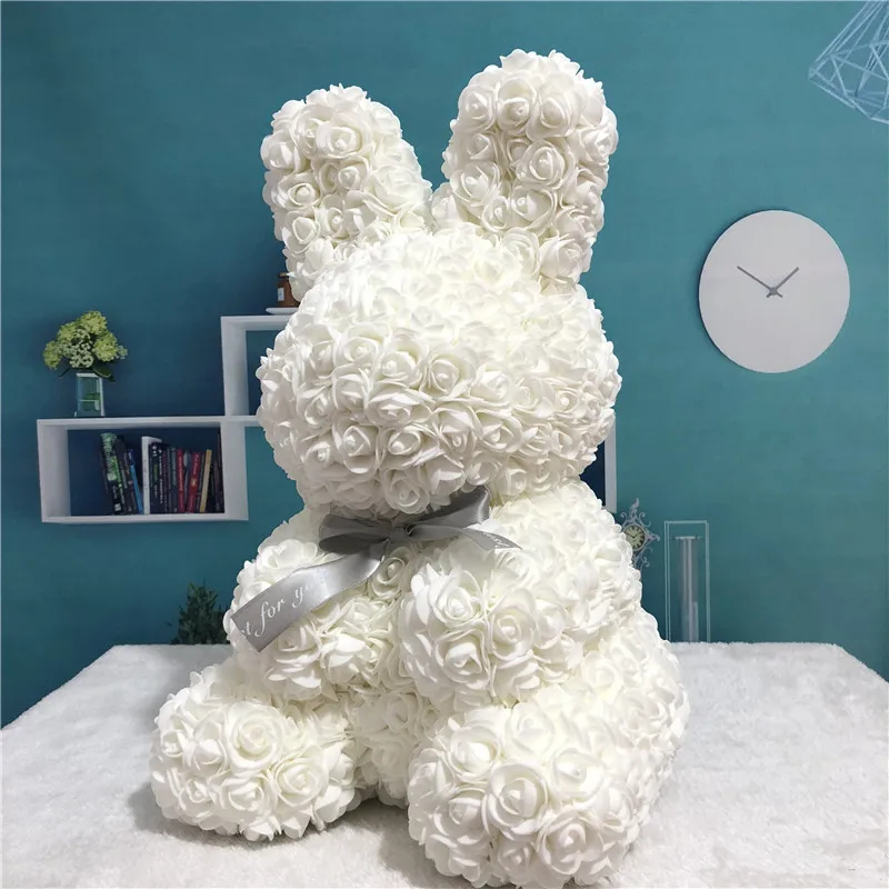 День Святого Валентина креативный подарок 45 см белый кролик Свадебные украшения мультфильм девушка подарок куклы подарок для детей - Цвет: White