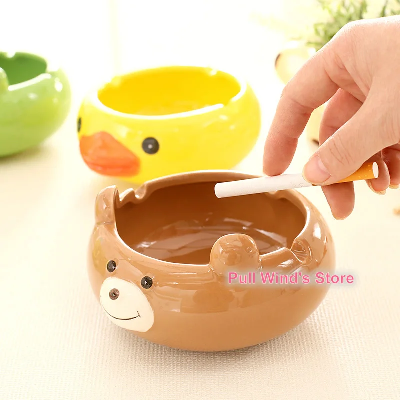 Very cute animal ceramic ashtray Cartoon animals pig panda frog bear