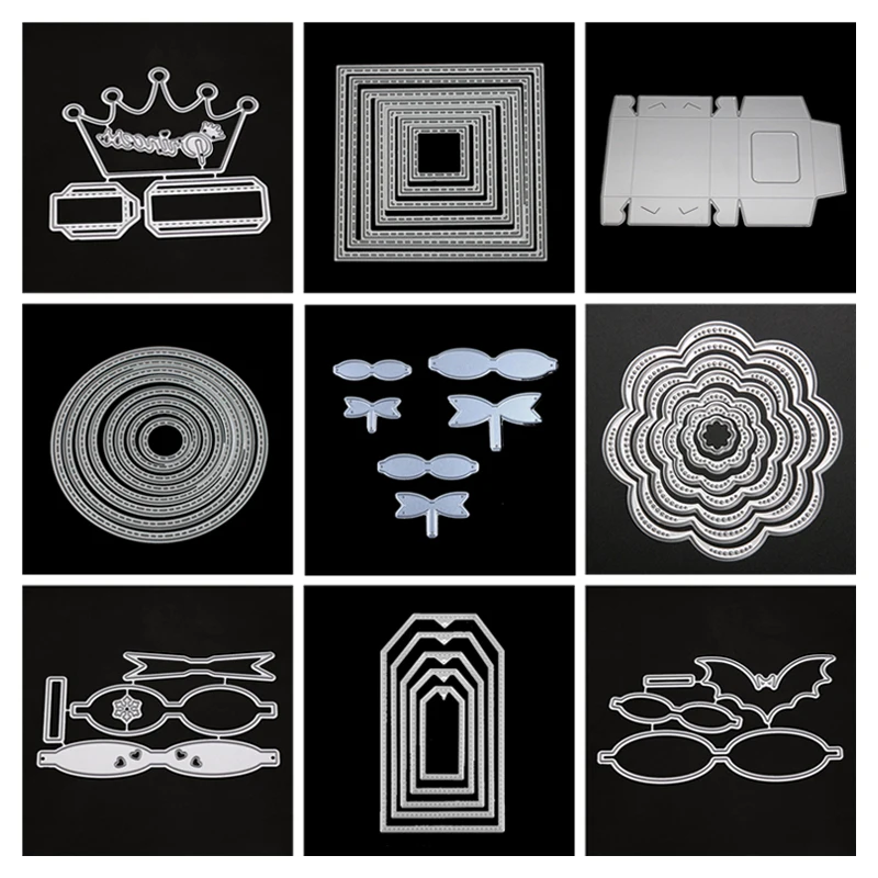 

Metal Cutting Dies Frame Stencils For DIY Scrapbooking Embossing Paper Wedding Cards Die Mold Photo Album Making Craft Cuts