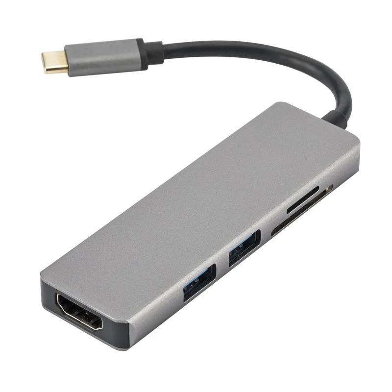 Новый Usb3.0 мульти кардридер 5 в 1 USB алюминиевый C концентратор с 4K HDMI SD/TF карта 2