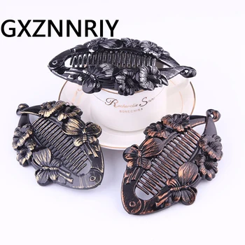 Vintage Fish Barrette Hair Clips for Women Accessories Korean Fashion Butterfly Flower Hairclip Claw Clip Girls Jewelry Gifts metal rhinestones hair clip vintage bronze plating butterfly hair claw retro flower hairgrip women hair jewelry