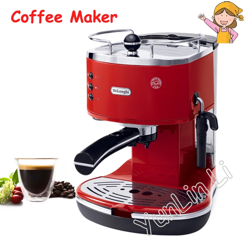 Household Semi-automatic Coffee Maker Italian Coffee Machine Espresso Coffee Maker 15 Bar Coffee Machine Cappucino System ECO310