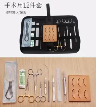 Embedding double eyelid stainless steel surgical kit cosmetic plastic suture double eyelid practice model silicone model diy breathable invisibility double eyelid stick white yellow 2 pcs