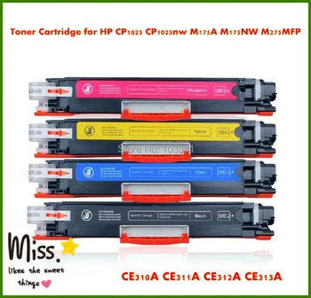 

Compatible CE310A CE311A CE312A CE313A Color Toner Cartridge For HP Color Laserjet CP1025 CP1025nw M175A M175NW M275MFP Printer