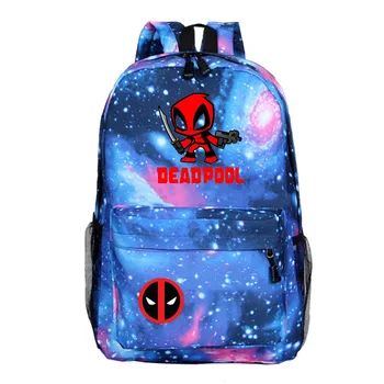 

Boys Girls Fashion School Backpack Unisex Fashion Deadpool Backpack Anime Sports School Bags
