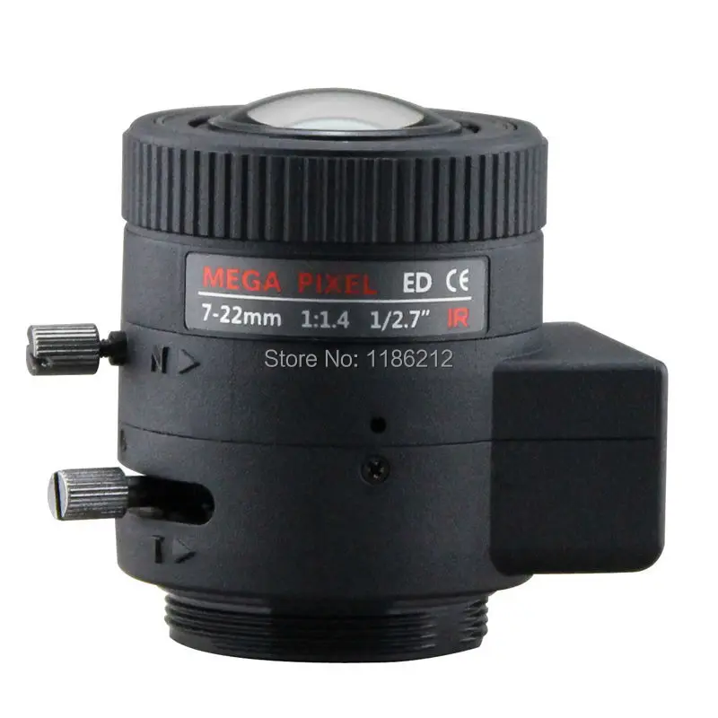 

2 megapixel HD CCTV lens 7-22mm, 1/2.7" Varifocal Auto Iris Lens,security lens F1.4 CS Mount IP Box Camera CCTV Lens