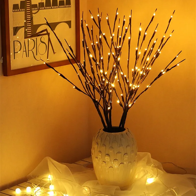 Coquimbo 20 Bulbs Led Willow Branch Lamp Battery Powered Natural