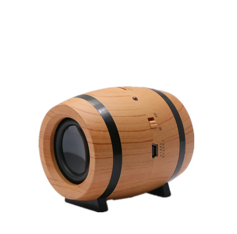 LNBEI Mini portable speaker wooden beer bucket retro | Электроника
