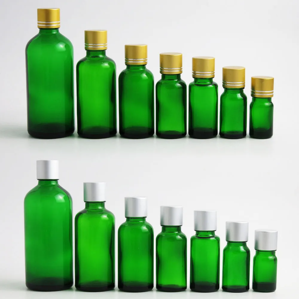 12 xTravel пустой зеленый стеклянный бутылка эфирного масла с алюминиевой крышки