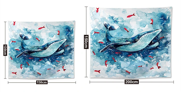 New Creative Whale Print Wall Tapestry Girls Room Art Hanging Tapestry Bedroom Carpet Soft Multifunction Polyester Tapestry New Creative Whale Print Wall Tapestry Girls Room Art Hanging Tapestry Bedroom Carpet Soft Multifunction Polyester Tapestry