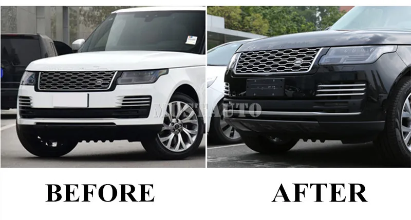 Для Land Rover Range Rover L405 ABS передний бампер решетка вентиляционное отверстие накладка 6 шт черный/серебристый