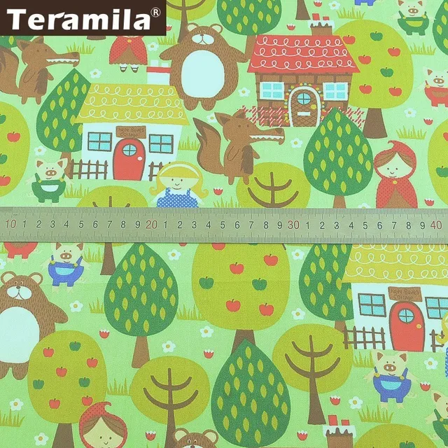 Teramila-tela de algodón 100% estilo cuento de hadas Tissu, ropa de niño, Sábana de cama de retazos, almohada, costura, Telas textil para el hogar Teramila-tela de algodón 100% estilo cuento de hadas Tissu, ropa de niño, Sábana de cama de retazos, almohada, costura, Telas textil para el hogar