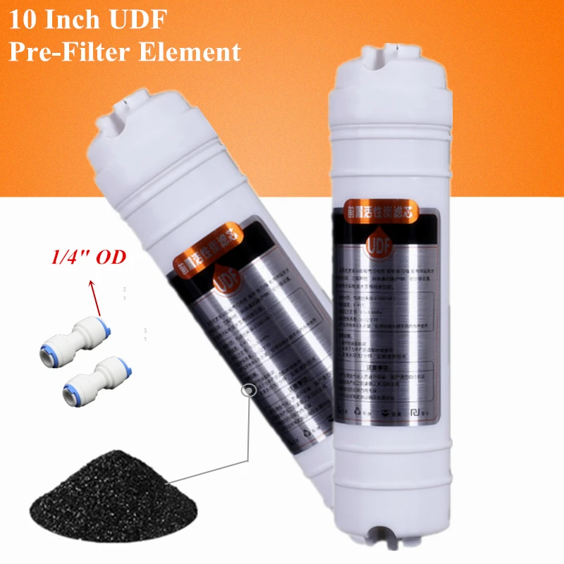 

1/4" Quick Connector Integrated 10 inch UDF activated carbon Pre Water filter cartridge