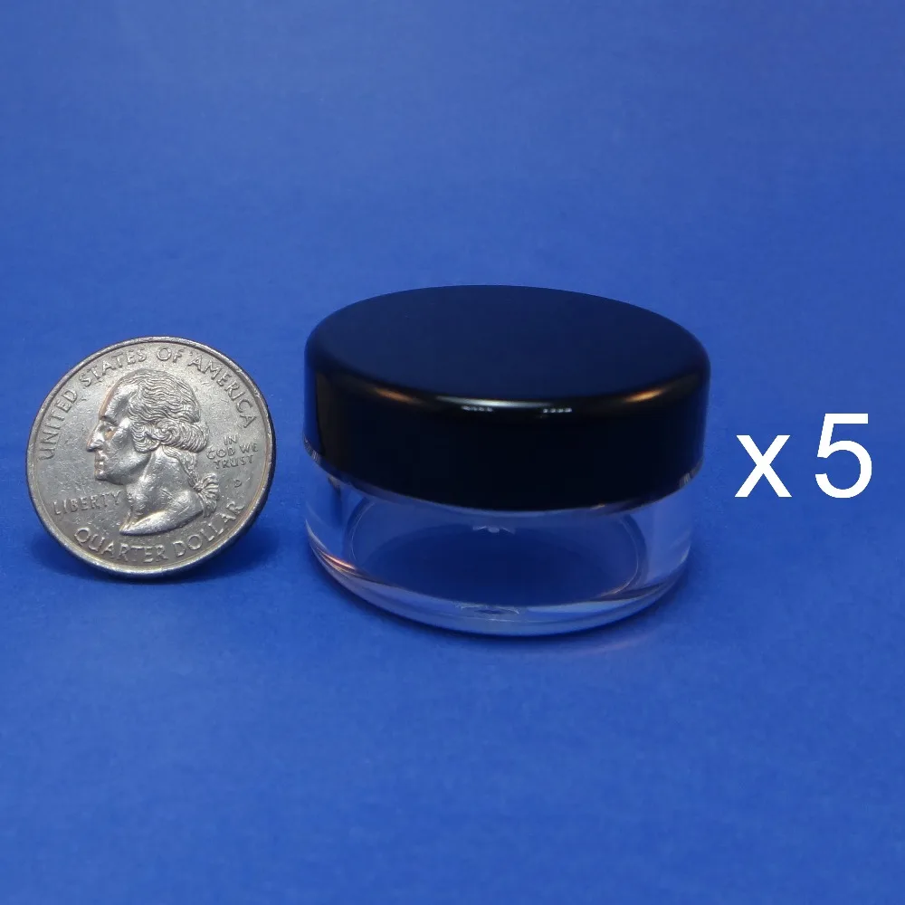 5 Pcs Travel Size Sifter Loose Powder Plastic Jar with Rotating Sifter