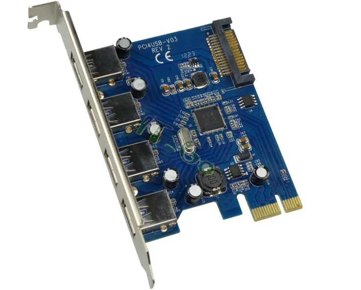 4 порта USB 3,0 карта pci-e через чипсет Супер-скорость 5 Гбит/с