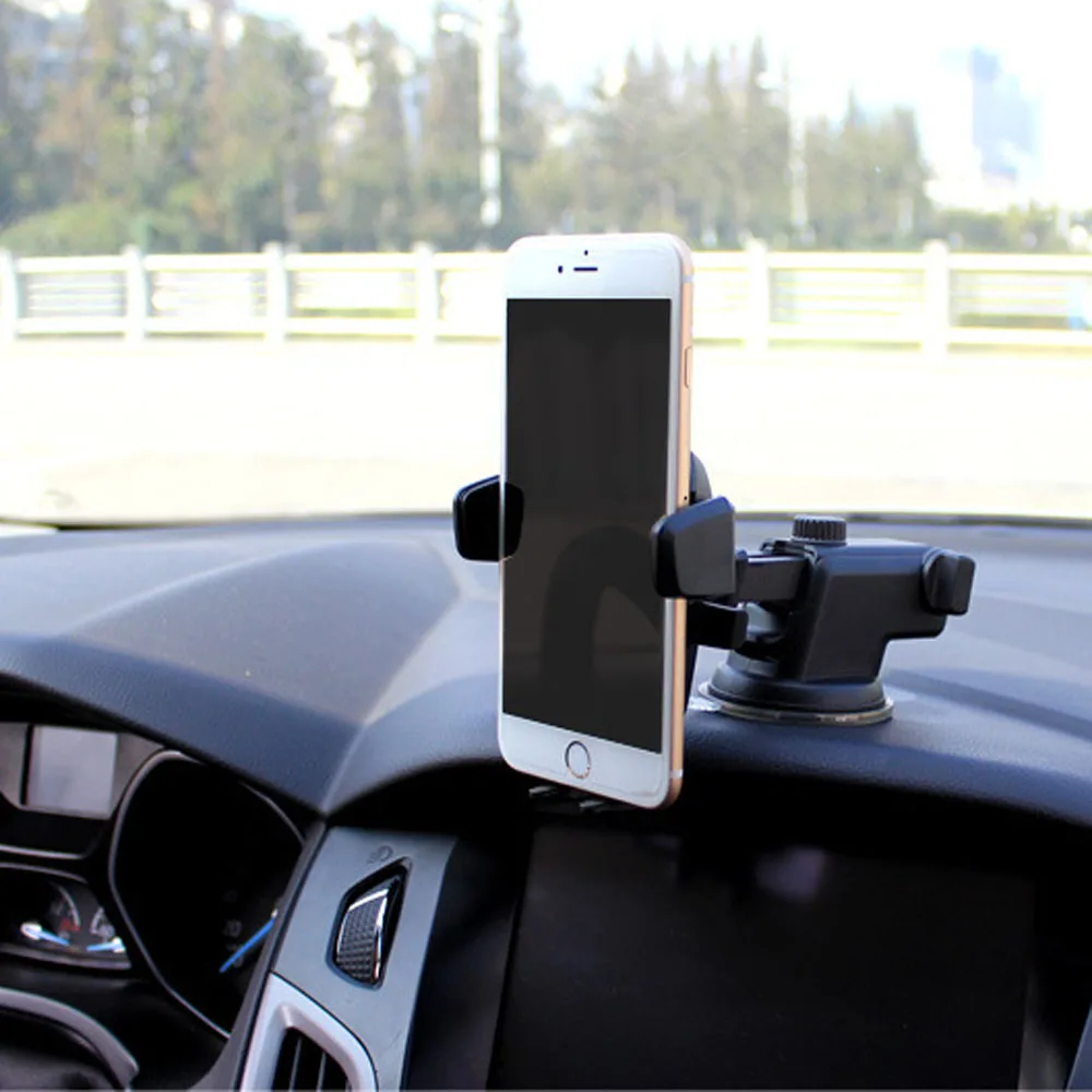 

Car Phone Holder GPS Accessories Suction Cup Auto Dashboard Windshield Universal Cellphone Retractable Mount Stand Bracket