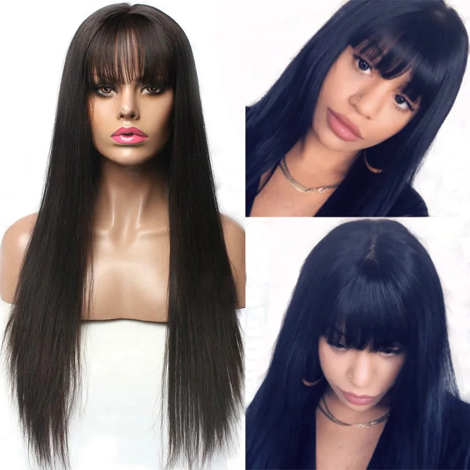 Hesperis 13X6 Lace Front Wigs With Bang Brazilian Remy Lace Front Human
