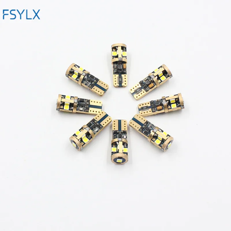 

50pcs T10 LED car light SMD 3030 9smd canbus error free lamp w5w 194 501 bulb wedge parking dome light auto car styling 12v 24v