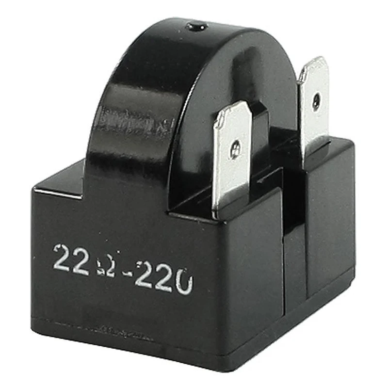 22 Ohm Resistance 3 Pin Terminals Refrigerator PTC Starter Relay Black