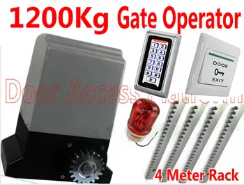

1200KG Outdoor Sliding Door Operator Auto-gate Sliding Gate Opener 100% Pure Copper Core Motor Gate access control +4M gear rack