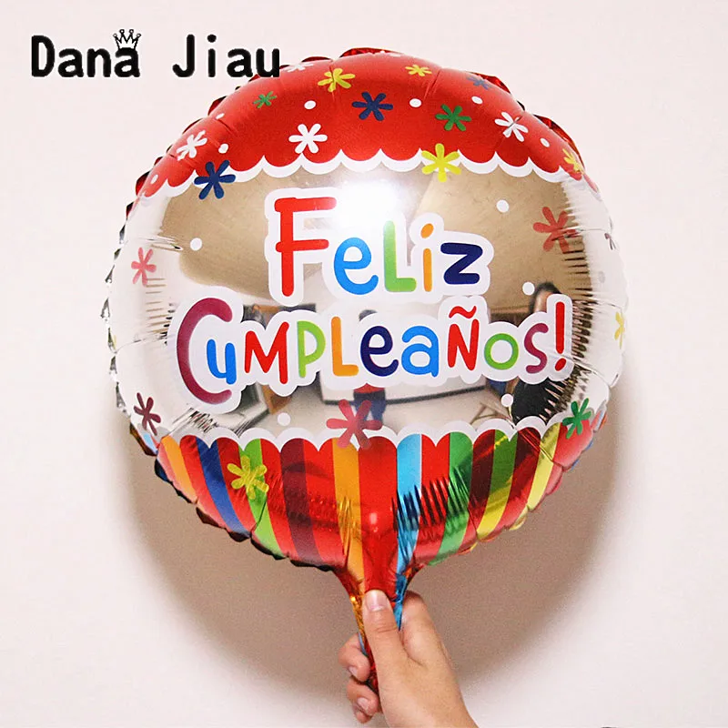 

18 Inch feliz cumpleanos wedding Balloons Birthday sweet Party Decoration Ballon holiday festival Aluminum Inflatable Foil Ball