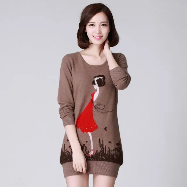 Best price at $136 Cheap 2016 Sale Cotton Lycra Modal Bathrobe Roupao Sleeping Beauty Association Mink Crewneck + Hot Slim Dress Long Winter W8057