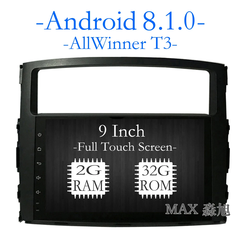 Discount MAX Android 8.1.0 Car DVD For Mitsubishi PAJERO V97 2006 2007 2008 2009 2010 2011 2012 2013 2014 2015 Radio RDS GPS Free Map SWC 0