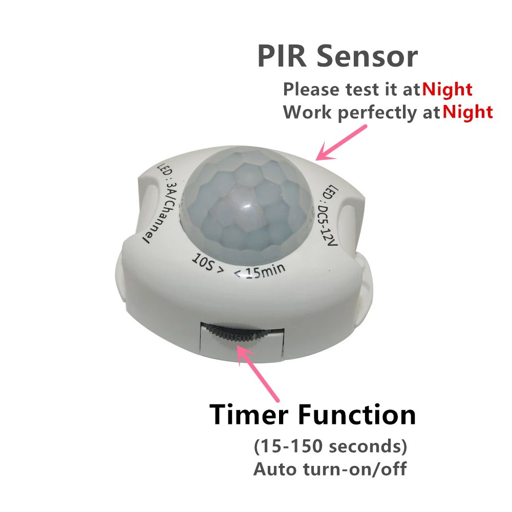 Инфракрасный PIR датчик движения для человеческого тела, переключатель DC5V-12 V 3A, таймер, автоматический переключатель для светодиодной ленты, светильник, модуль, лента