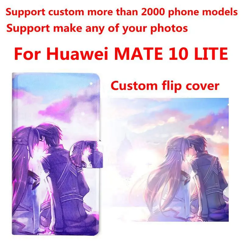 

DIY Phone bag Personalized custom photo Picture PU leather case flip cover for Huawei MATE 10 LITE