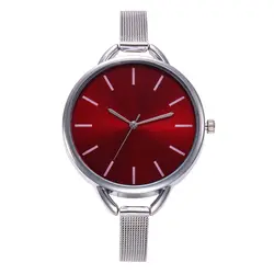 Новая мода минималистский для женщин часы ультра тонкий нержавеющая сталь кварцевые наручные часы браслет стразы Montre Femme