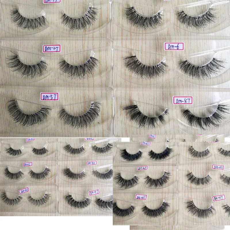 

New 1 Pairs 3D Mink Lashes Handmade Fake Lashes False Eyelashes Soft Lashes Transparent Stem High Quanlity Beauty