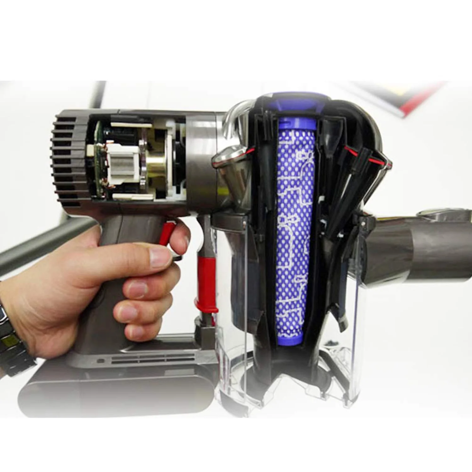 Моющийся предварительно рычаг электропривода фильтр совместимый для Dyson Dc58 Dc59 Dc61 Dc62 V6 V7 V8 животные ручной вакуумный Замена Фильтры F