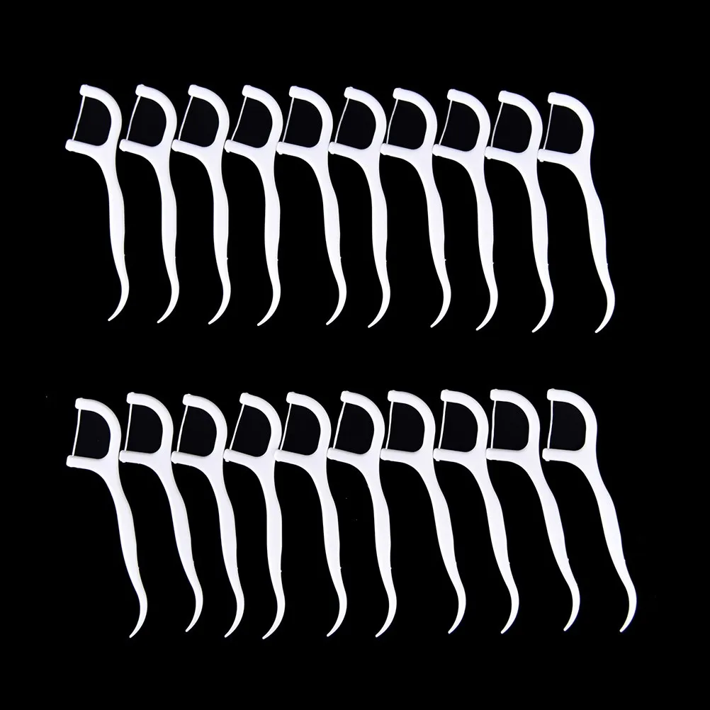 Smooth dental flosser Clean Teeth Stick Toothpicks Interdental Brush Floss Heavy in calibre Tooth Dental | Дом и сад