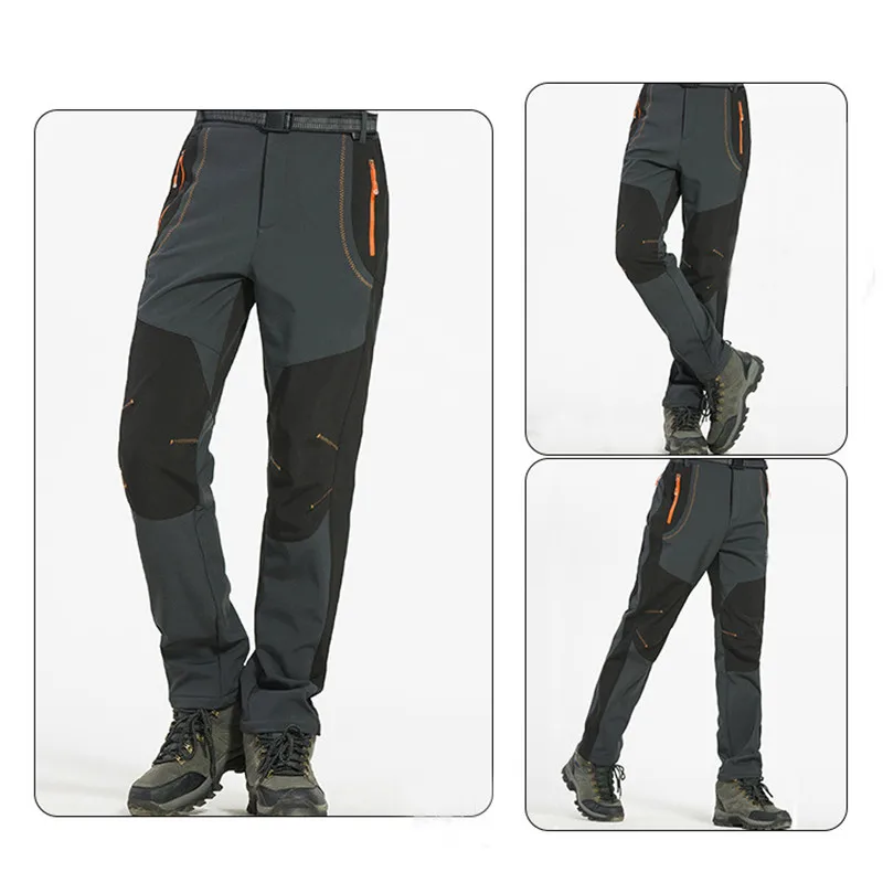 Caminatas al aire libre pantalones a prueba de viento de escalada de protección UV a prueba de agua, pantalones de las mujeres de los hombres senderismo invierno Softshell Pantalones Caminatas al aire libre pantalones a prueba de viento de escalada de protección UV a prueba de agua, pantalones de las mujeres de los hombres senderismo invierno Softshell Pantalones