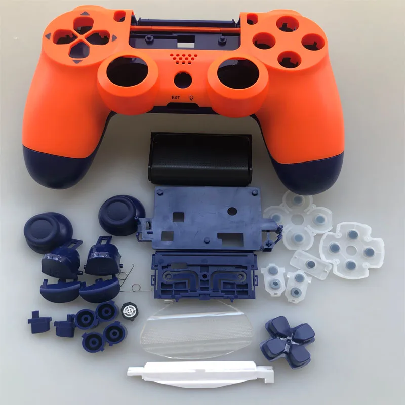 PS4 PRO контроллер полный набор корпус чехол оболочка для playstation 4 Pro JDM 040 JDS 040 Gen 2th V2 крышка оранжевый синий комплект кожи